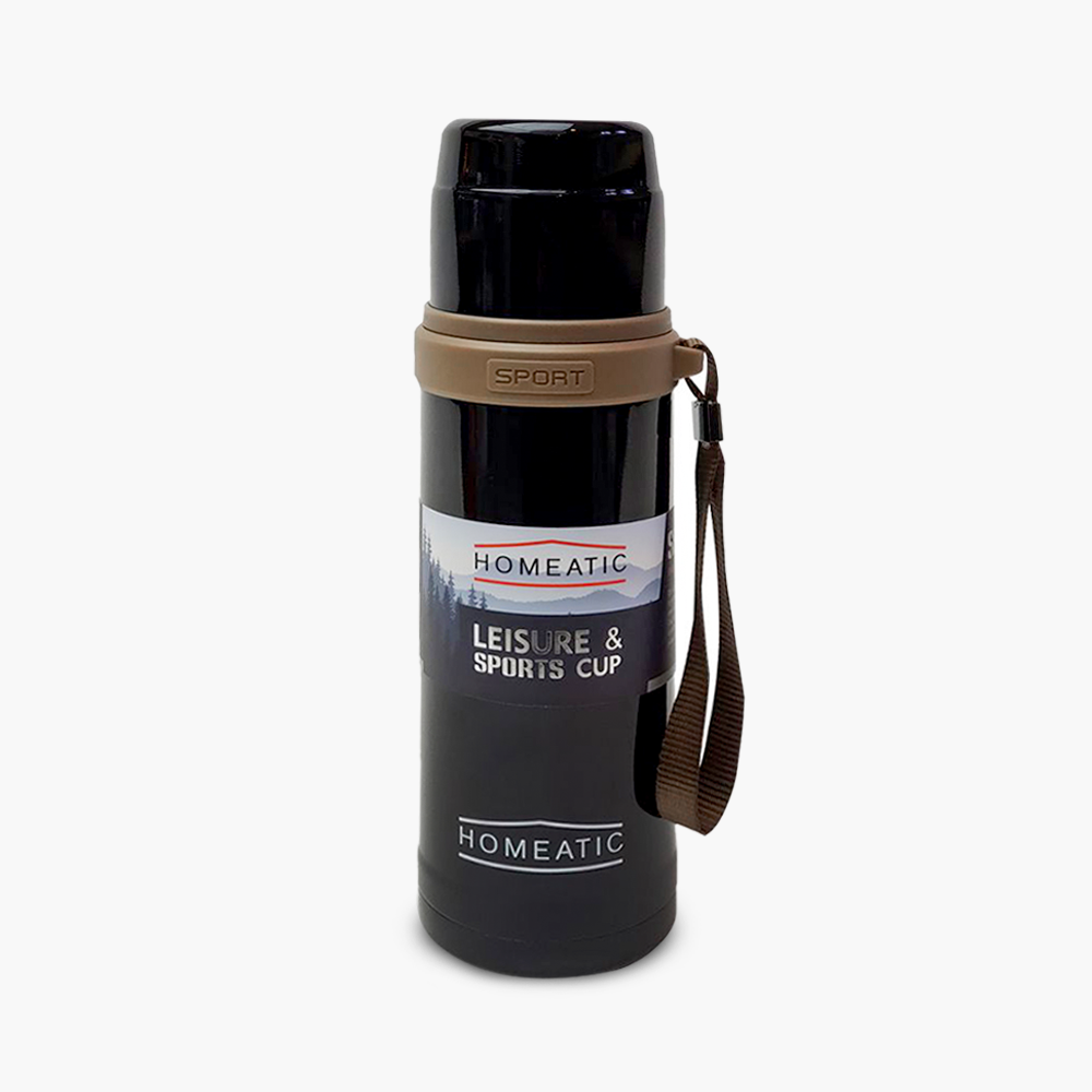 Homeatic Steel Water Bottle 600ML Black