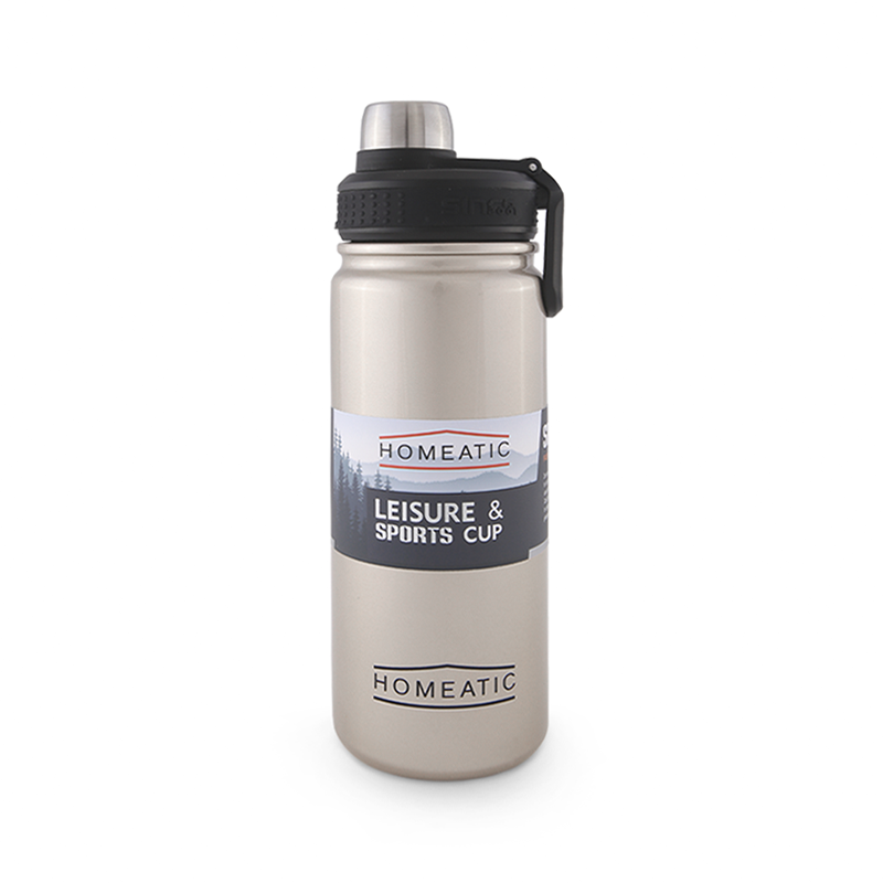 Homeatic Steel Water Bottle 650ML SILVER