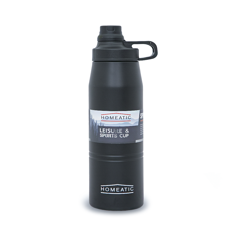 Homeatic Steel Water Bottle 900ML Black