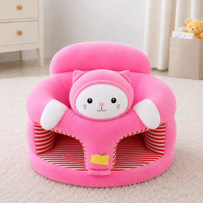 Pink Cute Kitten Baby Sofa Seater