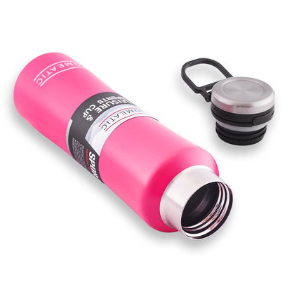 Homeatic Steel Water Bottle 550ML Pink